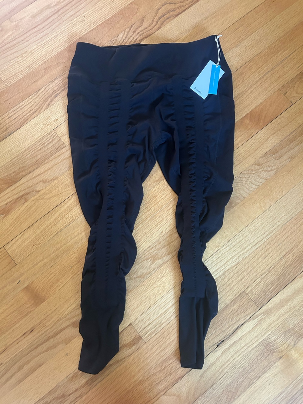 Sweetflexx Resistance Leggings Black High-Rise With Pockets Size 14